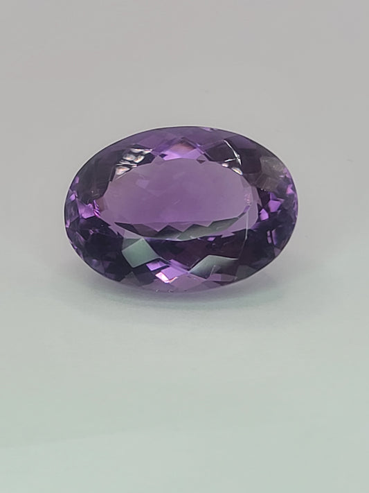 17.86ct ETW Natural Amethyst Gemstone - Oval Cut