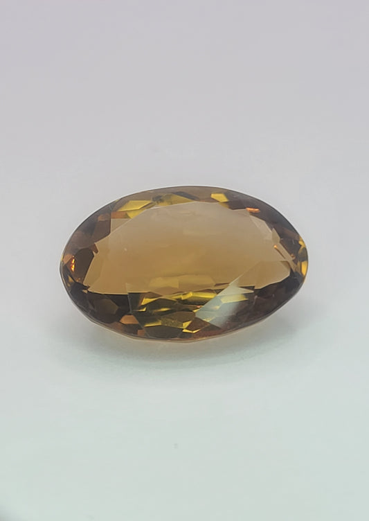 25.5ct ETW Natural Smoky Quartz Gemstone - Oval Cut