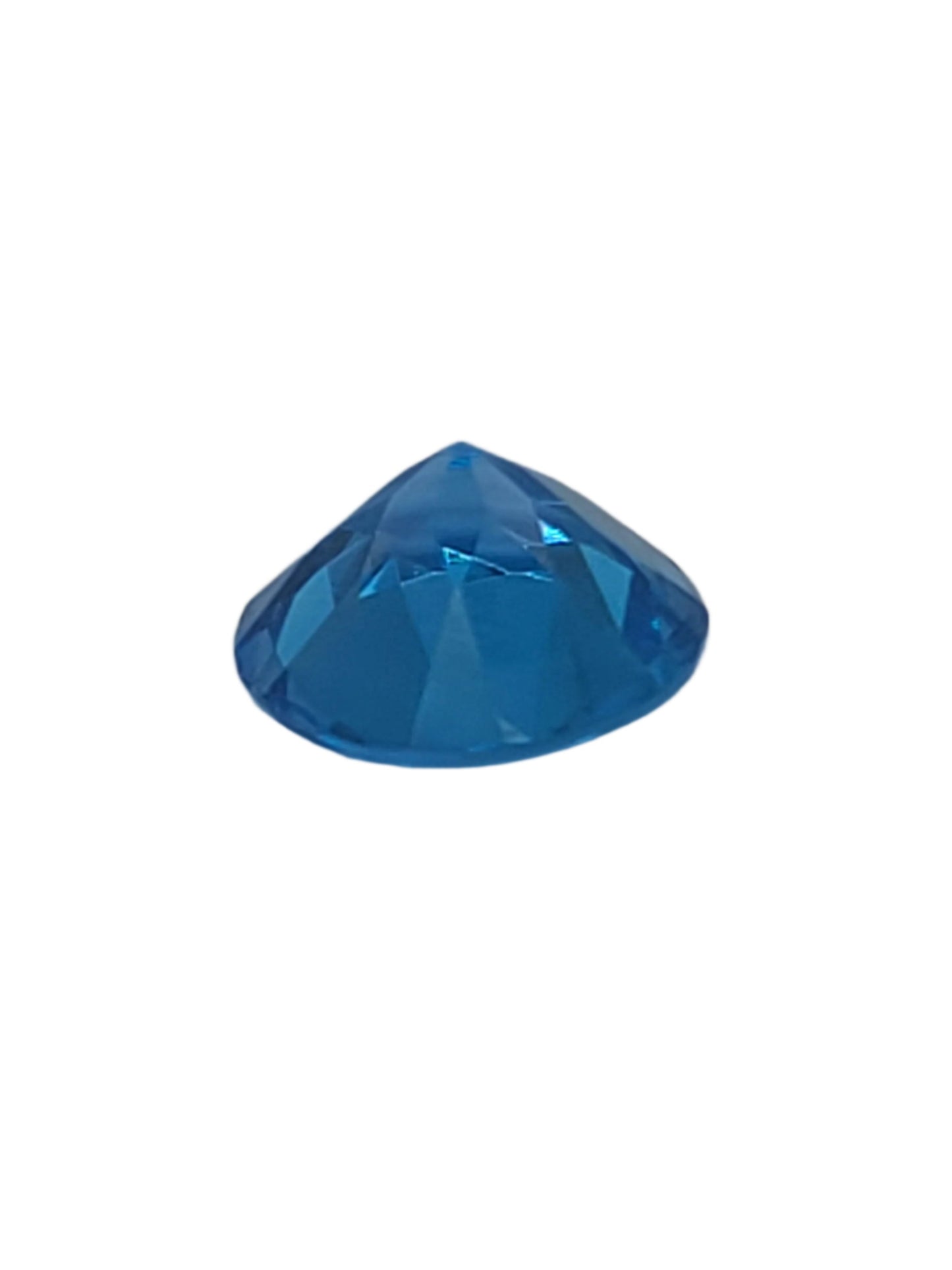 6.68ct ETW Natural Swiss Blue Topaz Gemstone - Round Cut
