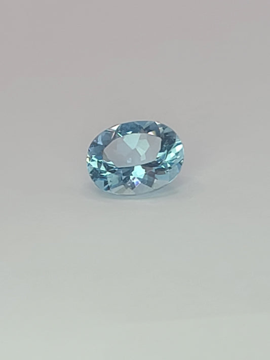 1.64ct ETW Natural Aquamarine Gemstone - Oval Cut