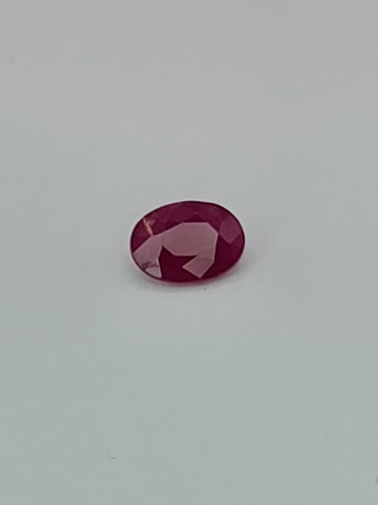 1.04ct ETW Natural Ruby Gemstone - Oval Cut