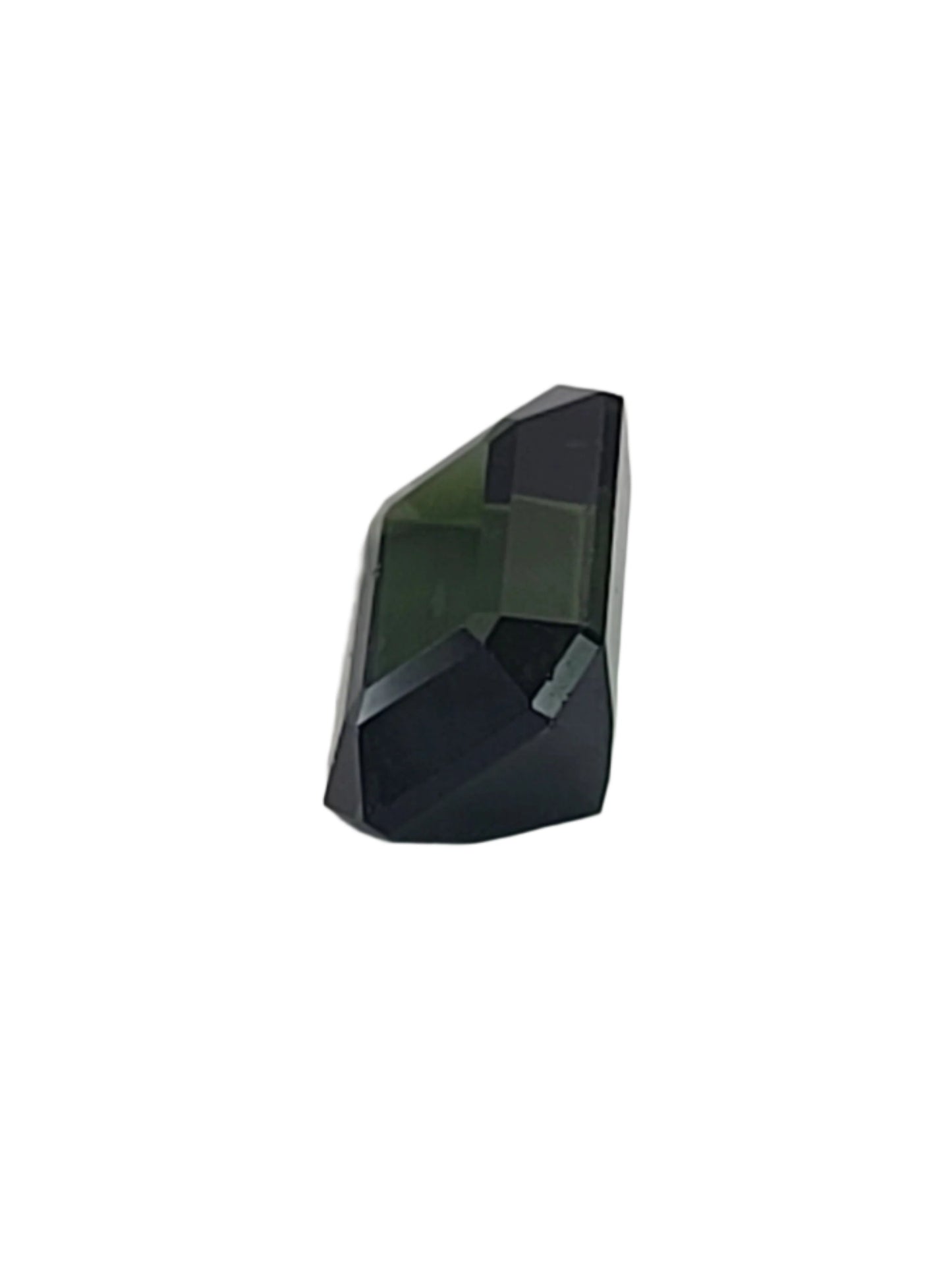 6.43ct ETW Natural Green Tourmaline Gemstone - Emerald Cut