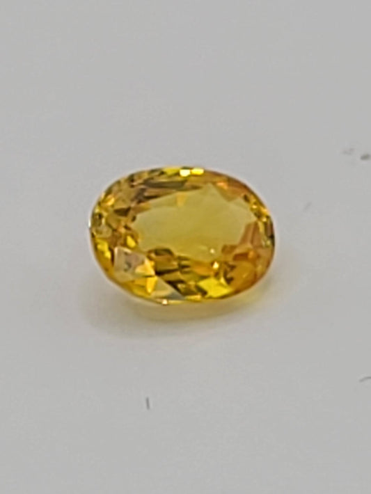 1.16ct ETW Natural Yellow Sapphire Gemstone - Oval Cut