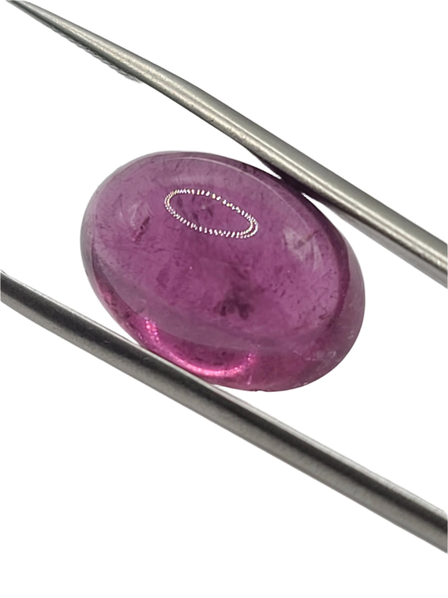 17.68ct ETW Natural Pink Tourmaline Gemstone – Oval Cut Cabochon