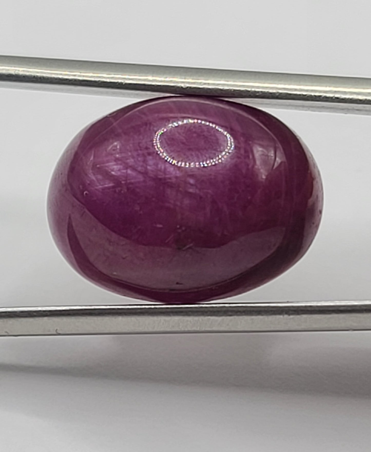 22.8ct ETW Natural Ruby Gemstone – Oval Cut Cabochon