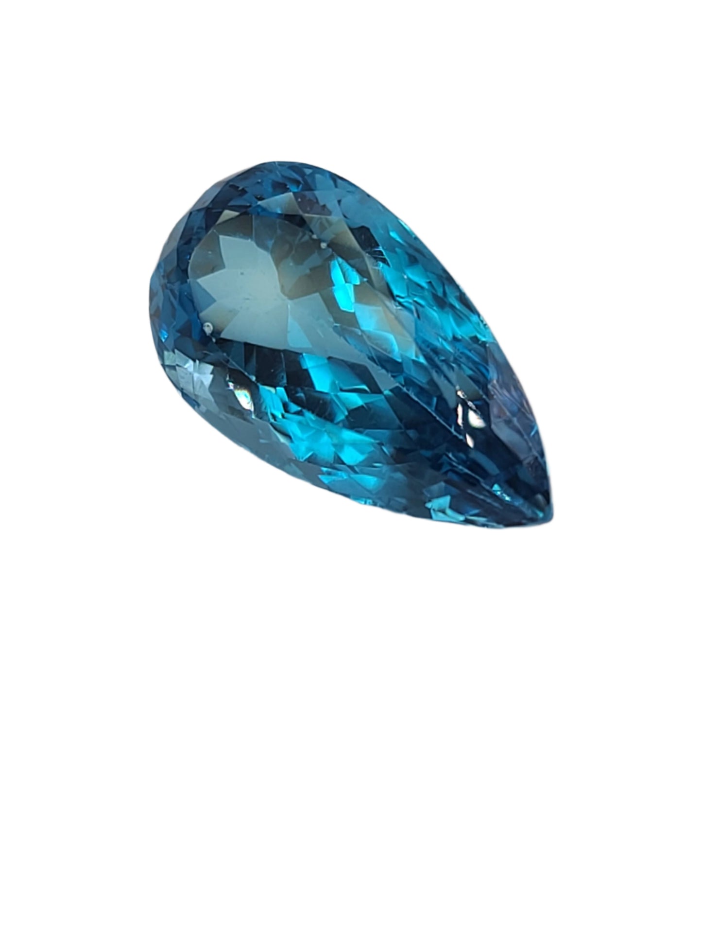 47.49ct ETW Blue Topaz Gemstone – Pear Cut