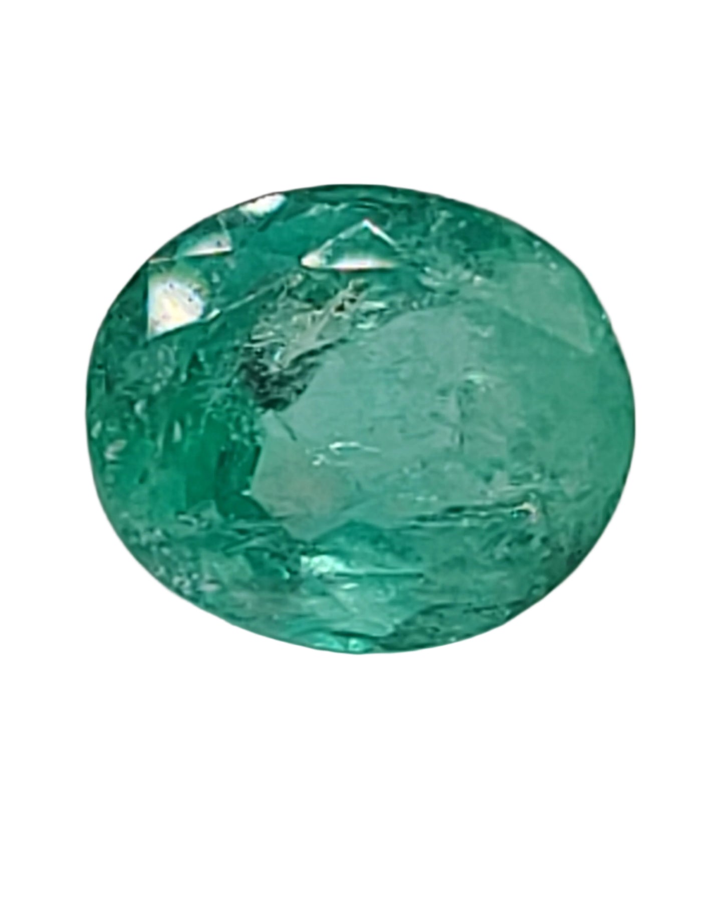 3.48ct ETW Natural Emerald Gemstone – Oval Cut