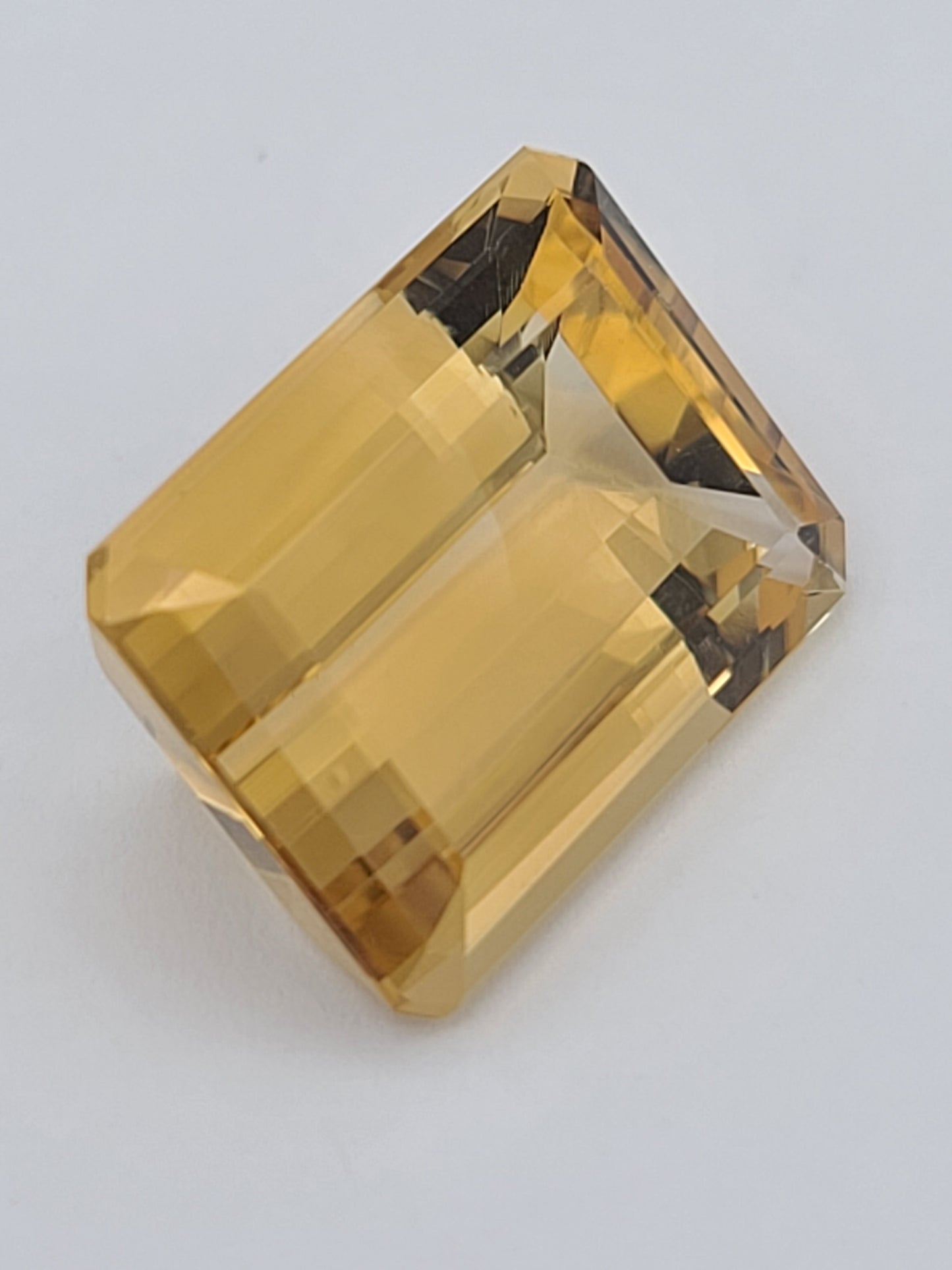 23.5ct ETW Natural Citrine Gemstone – Emerald Cut