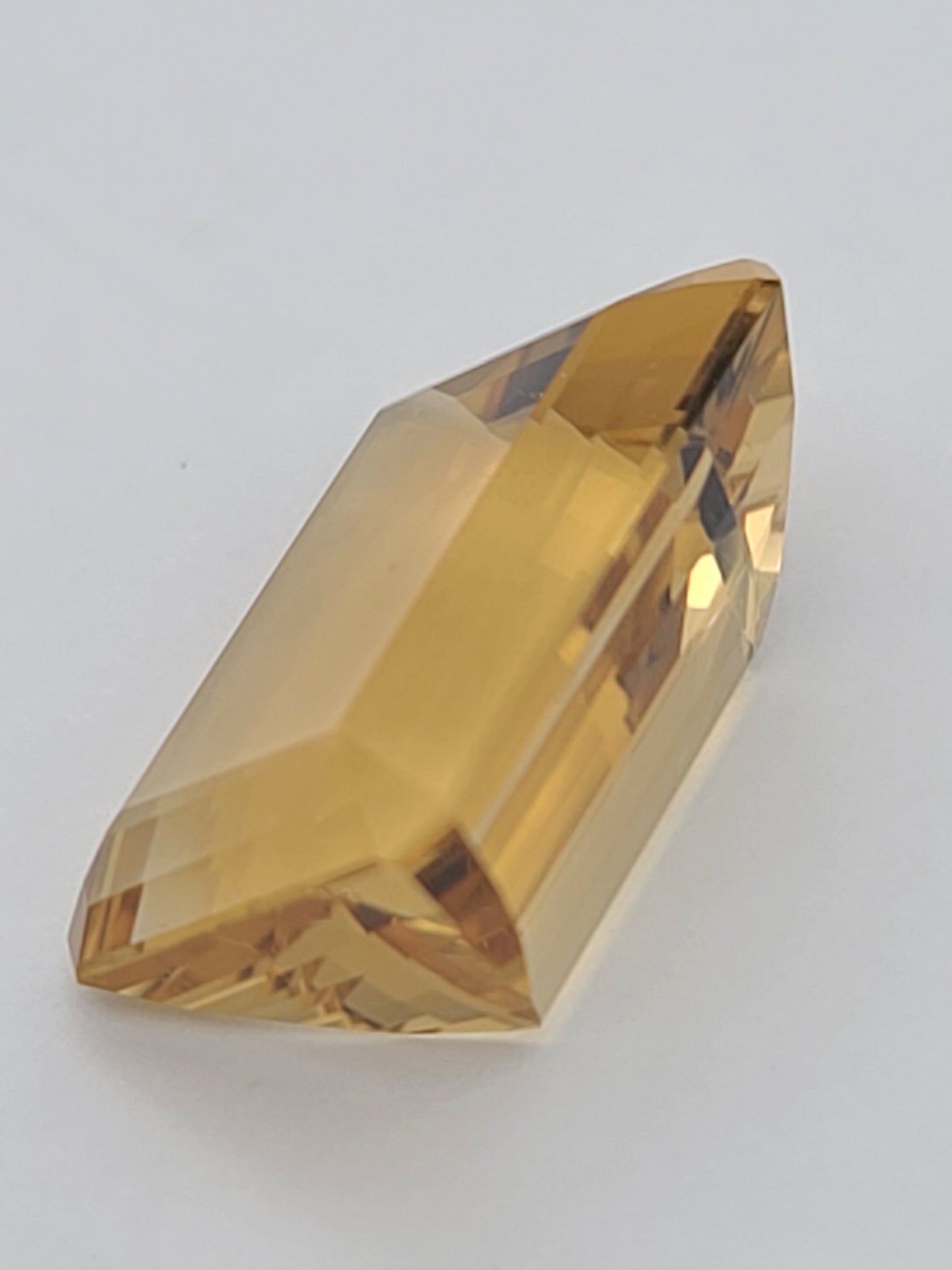 23.5ct ETW Natural Citrine Gemstone – Emerald Cut
