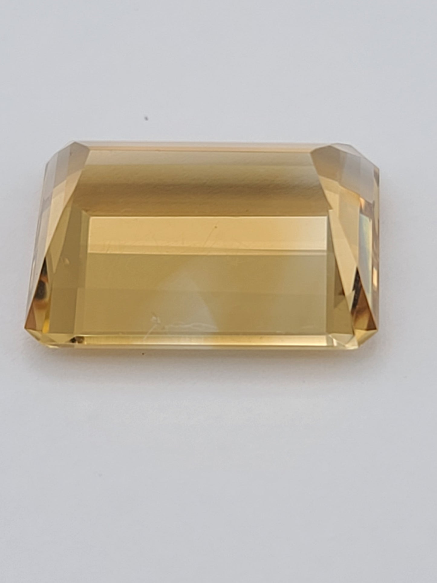 23.5ct ETW Natural Citrine Gemstone – Emerald Cut