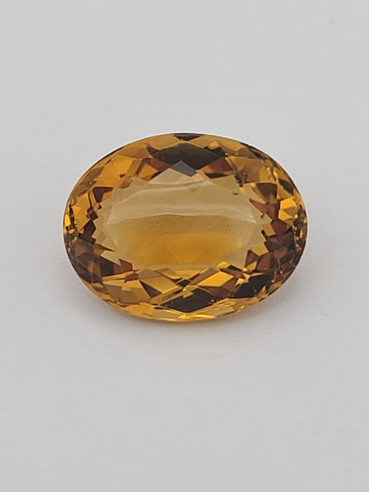9.7ct ETW Citrine Gemstone - Oval Cut