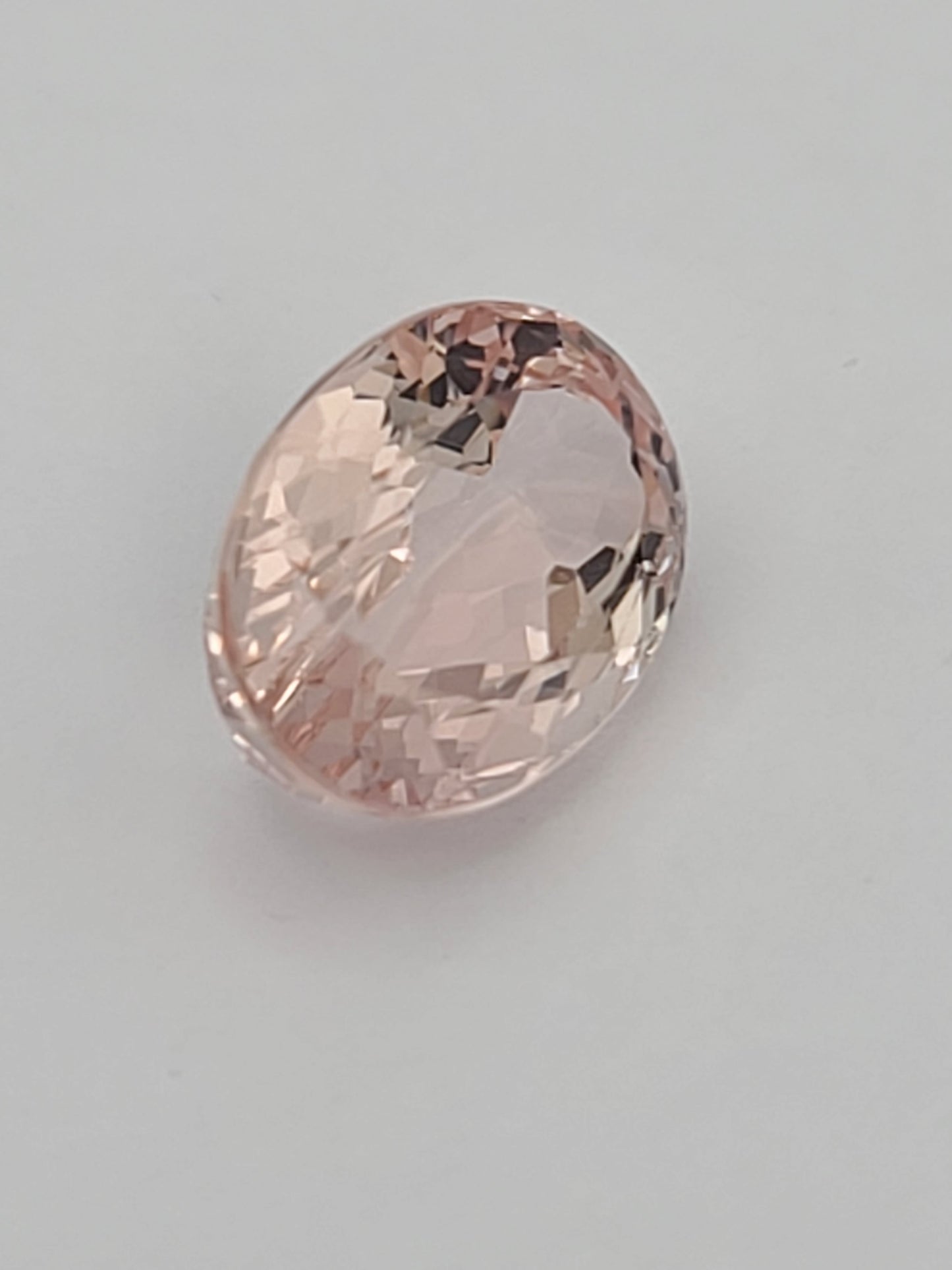 6.64ct ETW Natural Morganite Gemstone – Oval Cut