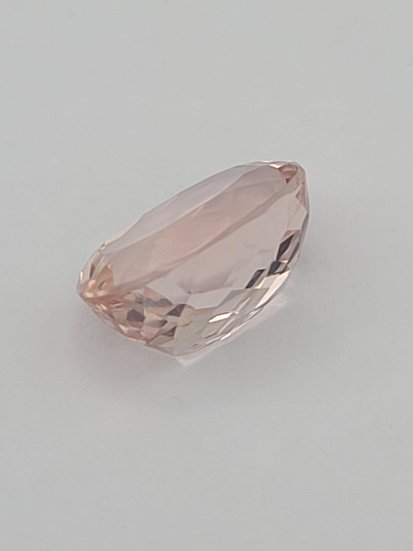 6.64ct ETW Natural Morganite Gemstone – Oval Cut