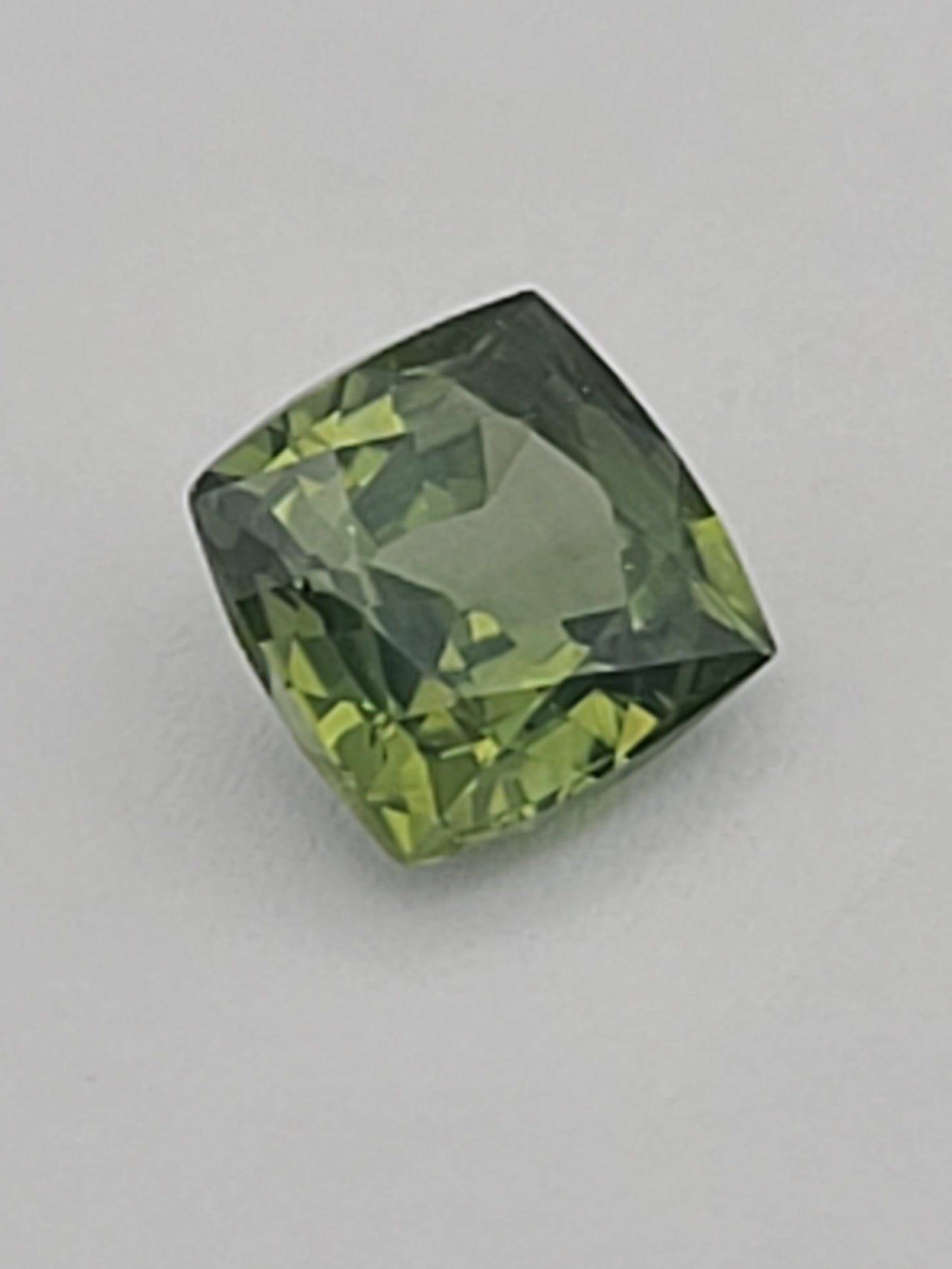 1.69ct ETW Green Zircon Gemstone - Cushion Cut