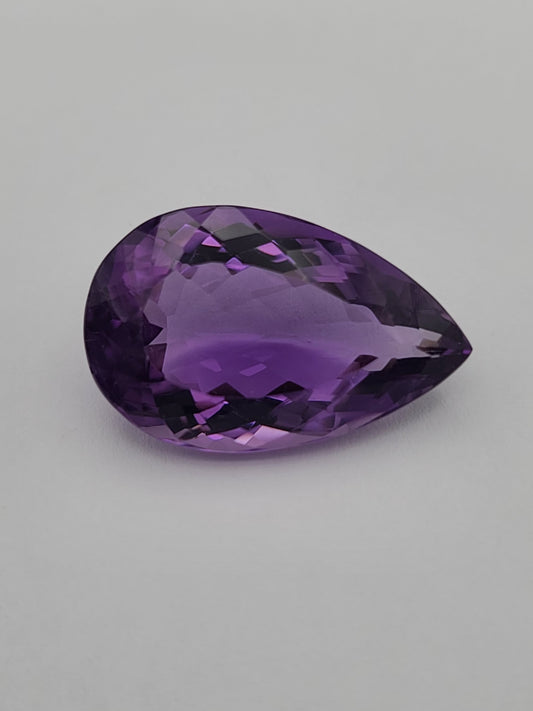 29.49ct ETW Natural Amethyst Gemstone – Pear Cut