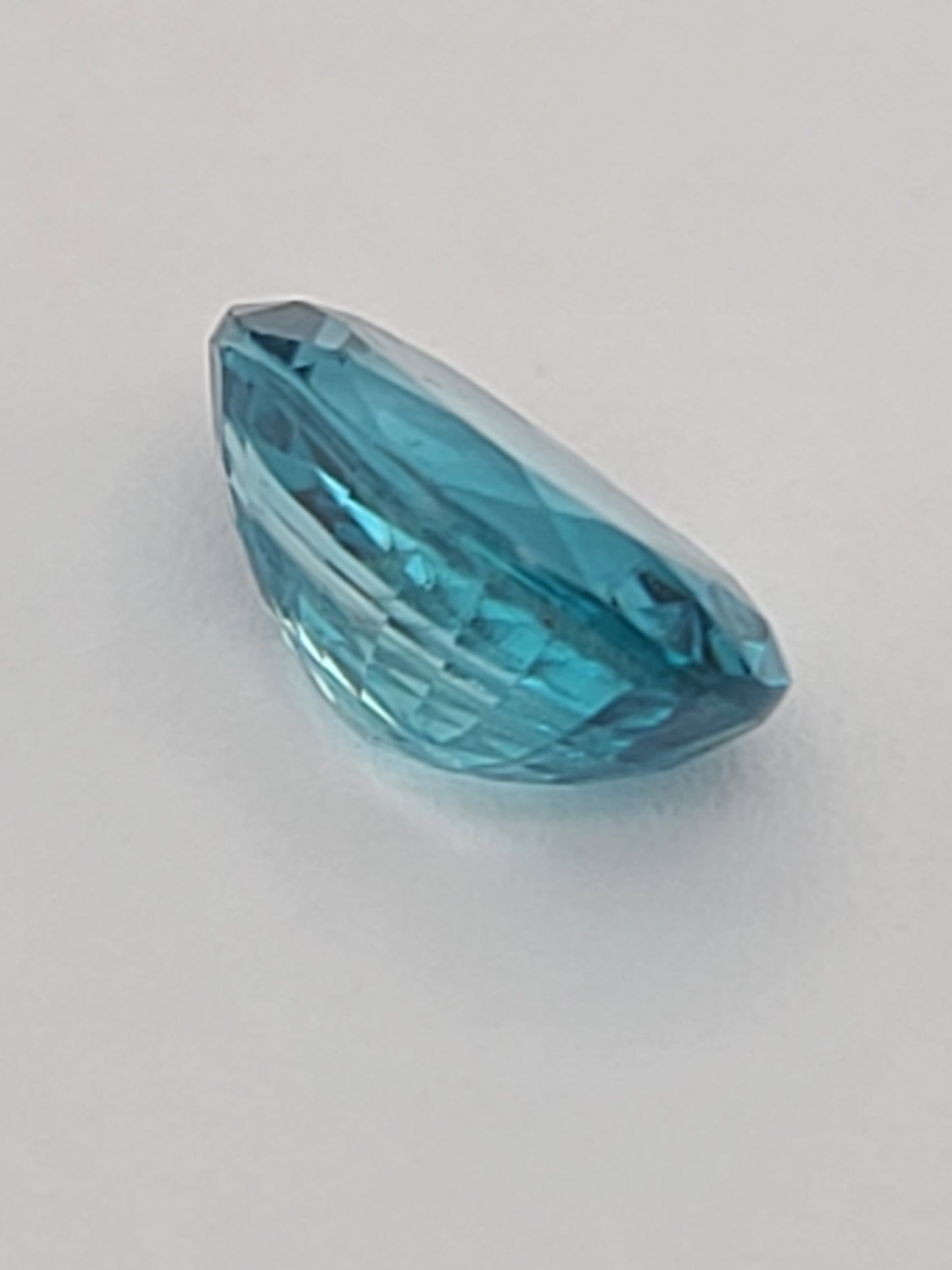 3.61ct ETW Blue Zircon Gemstone - Oval Cut