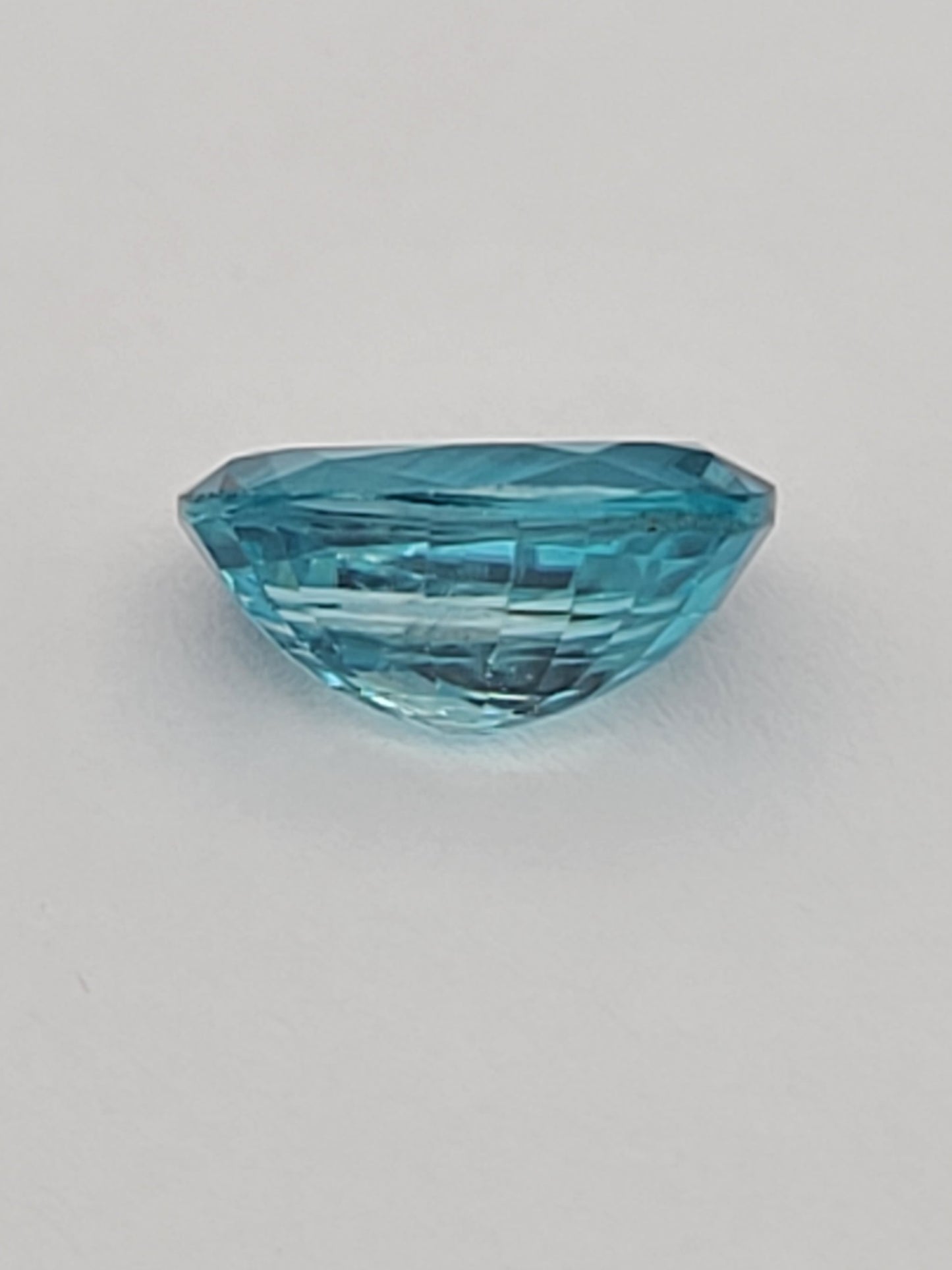 3.61ct ETW Blue Zircon Gemstone - Oval Cut