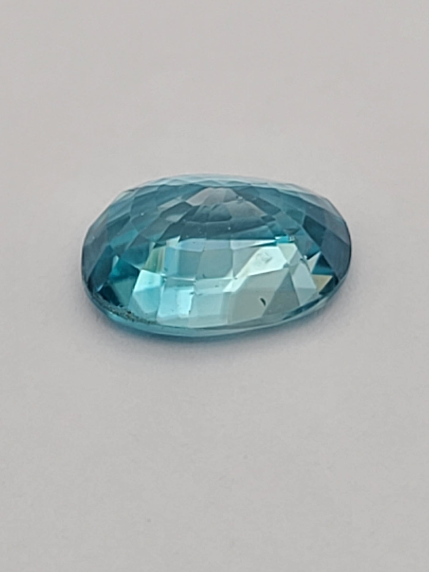 3.61ct ETW Blue Zircon Gemstone - Oval Cut