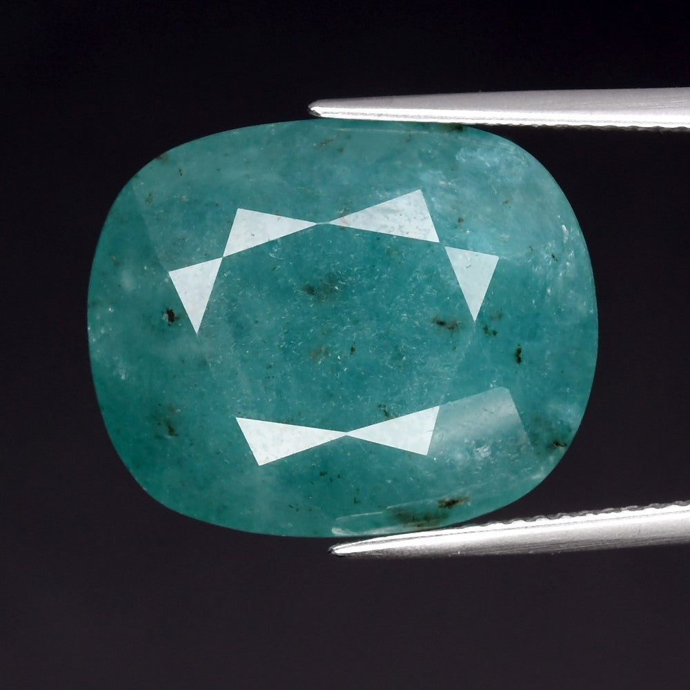 22.37ct ETW Earth-Mined Bluish Green Grandidierite – Cushion Cut, Large Stone