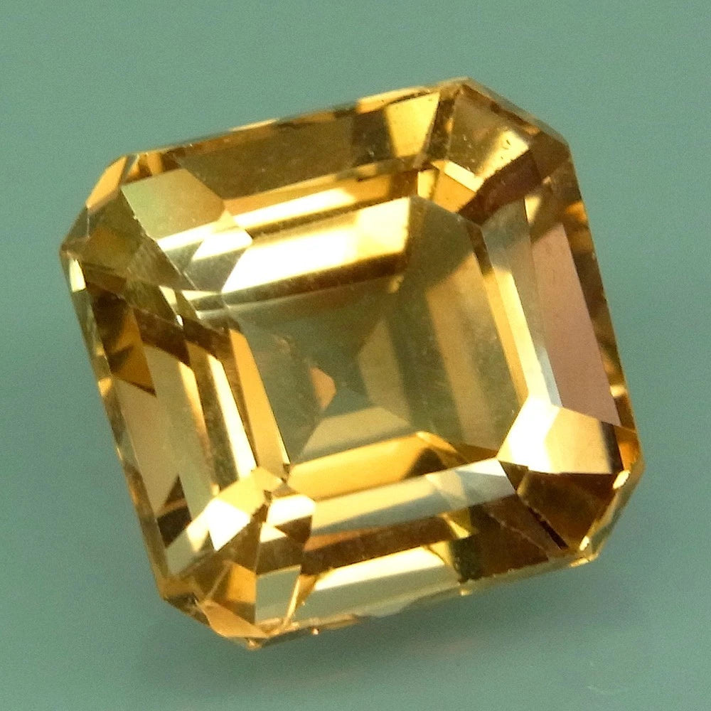 6.77ct ETW Apricot Peach Topaz Gemstone - Brazil - Asscher Cut