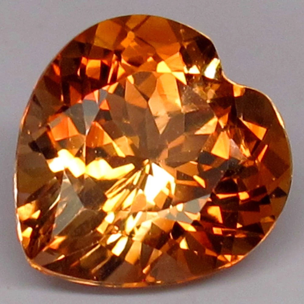5.95ct ETW Champagne Topaz Gemstone - Brazil - Heart Cut