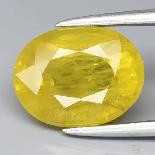 3.06ct ETW Yellow Sapphire Gemstone – Oval Cut