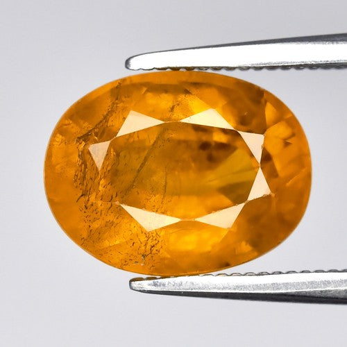 3.64ct ETW Earth-Mined Yellow Sapphire – Oval Cut