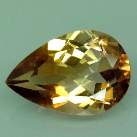 6.25ct ETW Apricot Peach Topaz Gemstone - Pear Cut
