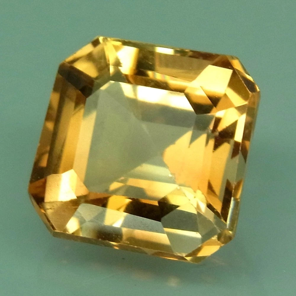 6.77ct ETW Apricot Peach Topaz Gemstone - Brazil - Asscher Cut