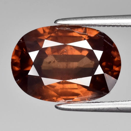 4.98ct ETW Champagne Zircon Gemstone - Unheated - Oval Cut