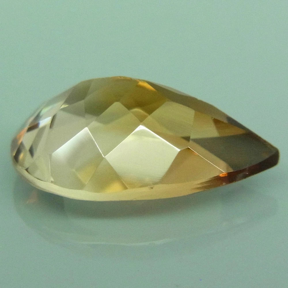 6.25ct ETW Apricot Peach Topaz Gemstone - Pear Cut