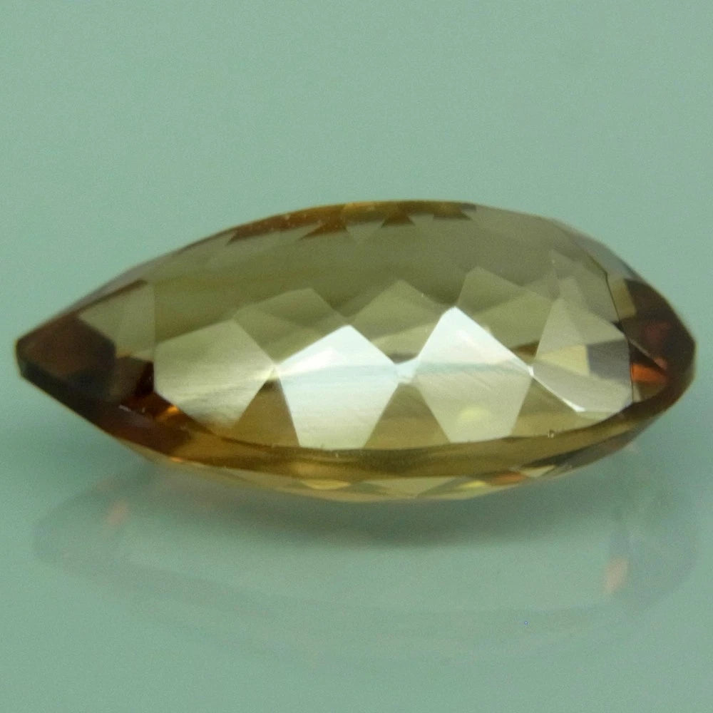12.50ct ETW Apricot Peach Topaz Gemstone – Brazil - Pear Cut