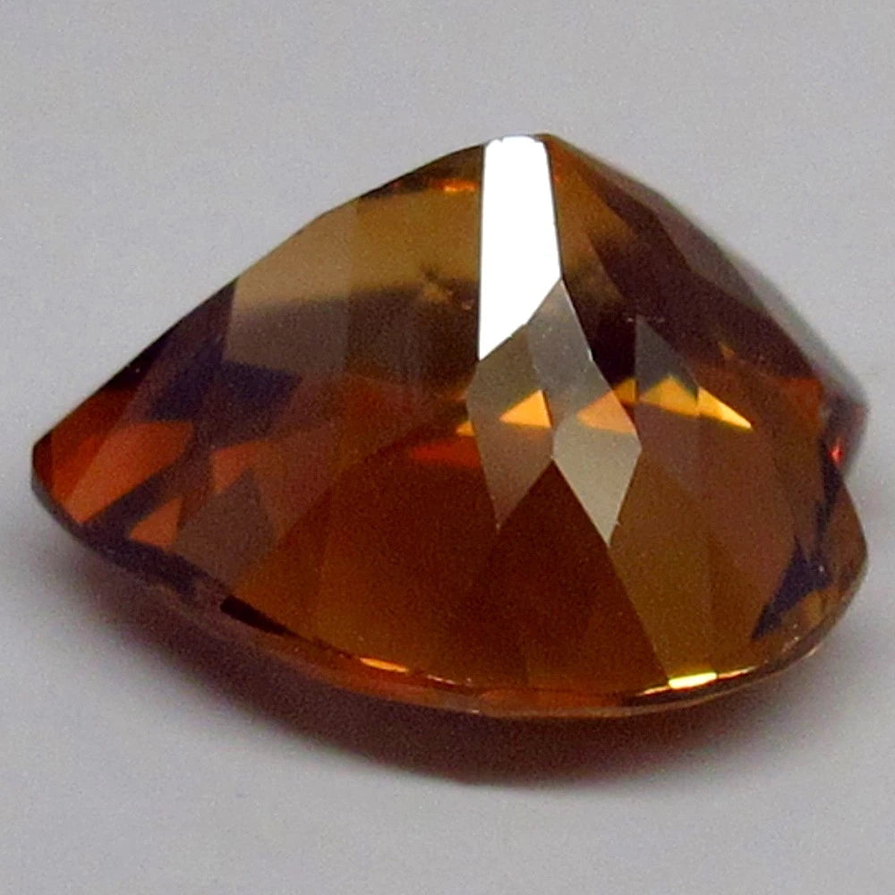 5.95ct ETW Champagne Topaz Gemstone - Brazil - Heart Cut