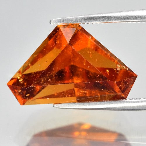 5.71ct ETW Earth-Mined Orange Hessonite Garnet – Fancy Cut, Unheated