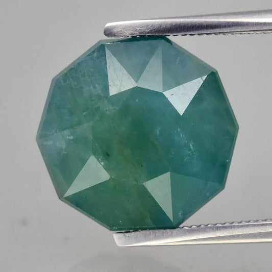 7.62ct ETW Bluish Green Grandidierite Gemstone - Fancy Cut
