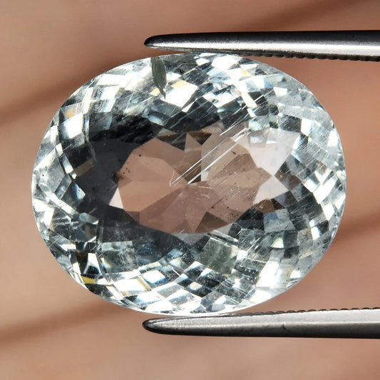 9.06ct ETW Aquamarine Gemstone - Oval Cut - Unheated