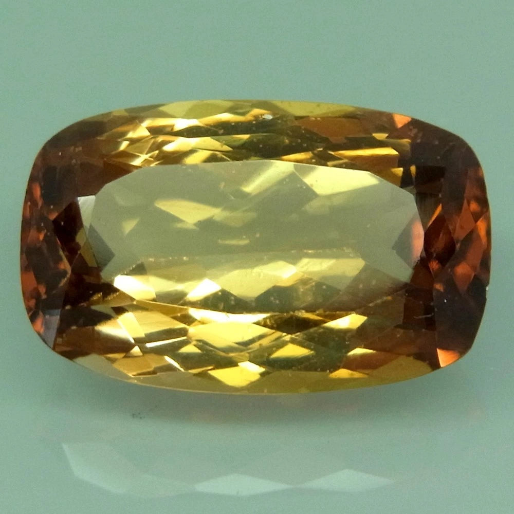 9.96ct ETW Apricot Peach Topaz Gemstone - Elongated Cushion Cut