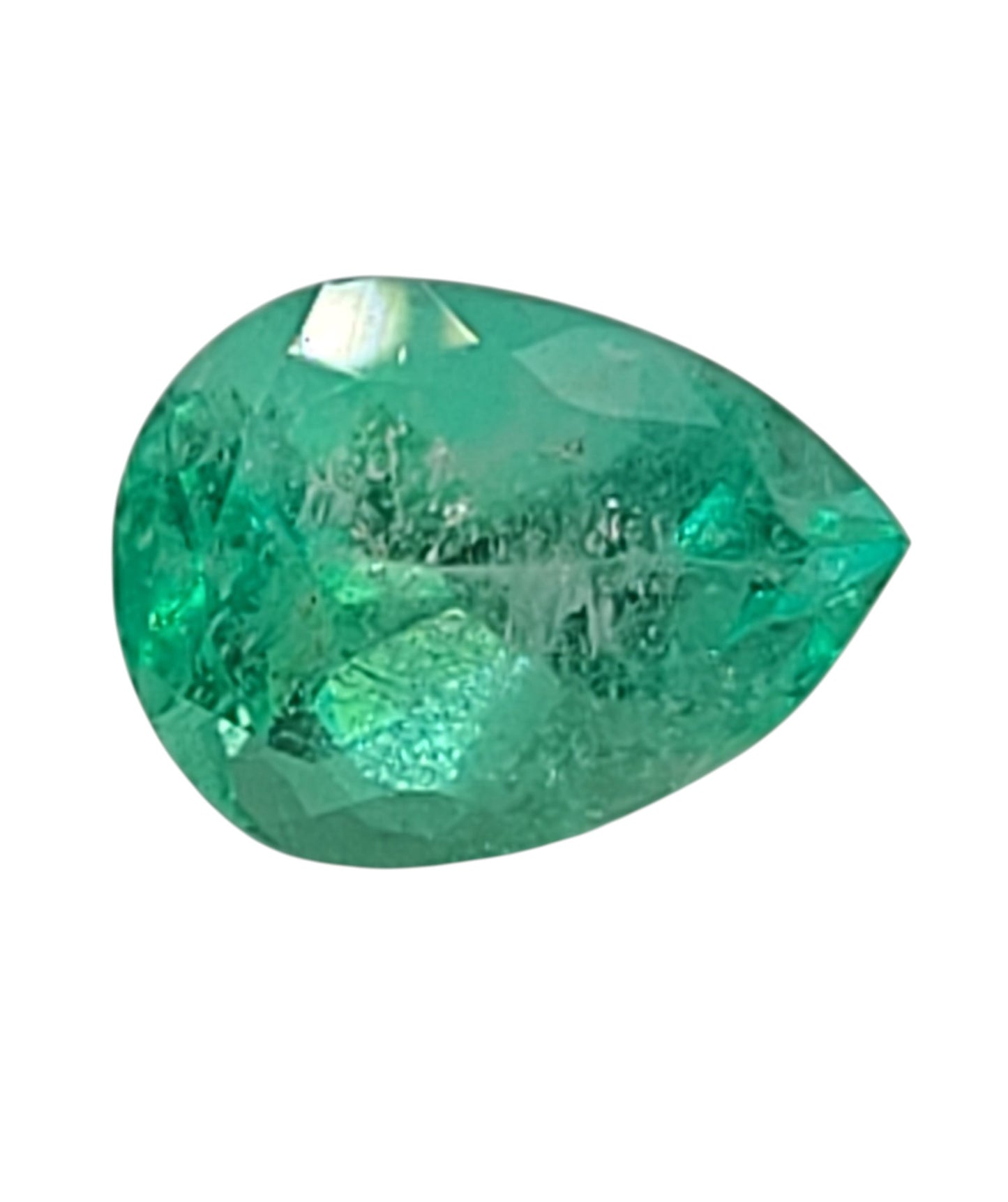 2.99ct ETW Natural Emerald Gemstone – Pear Cut