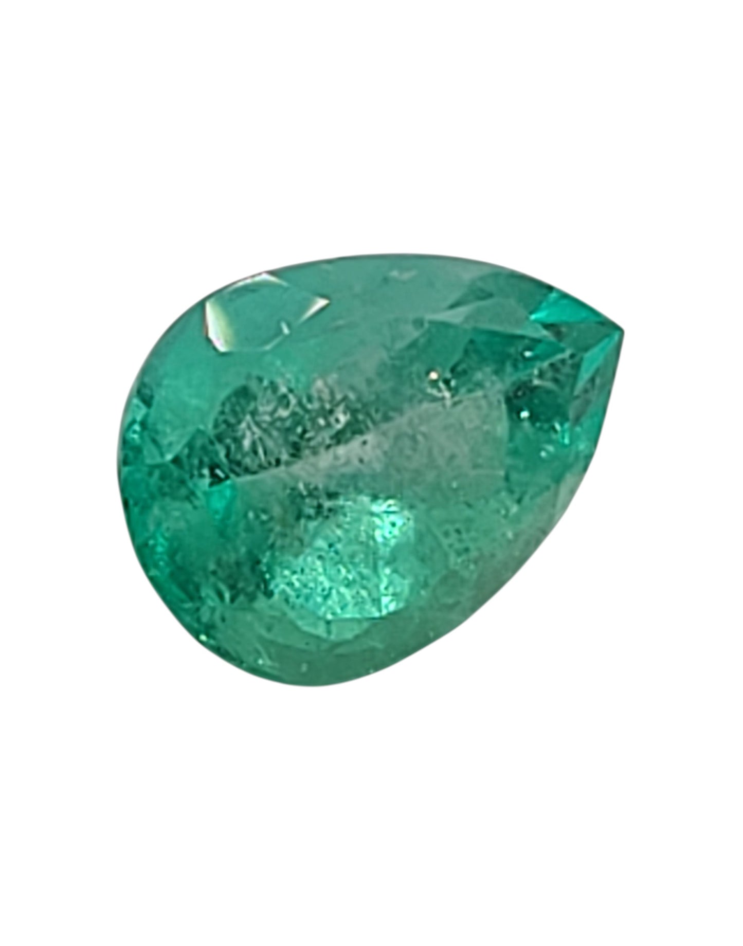 2.99ct ETW Natural Emerald Gemstone – Pear Cut