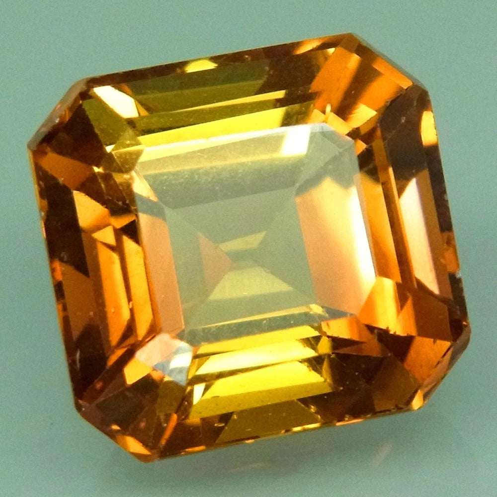 6.85ct ETW Apricot Peach Topaz Gemstone – Octagon Cut
