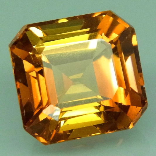 6.85ct ETW Apricot Peach Topaz Gemstone – Octagon Cut
