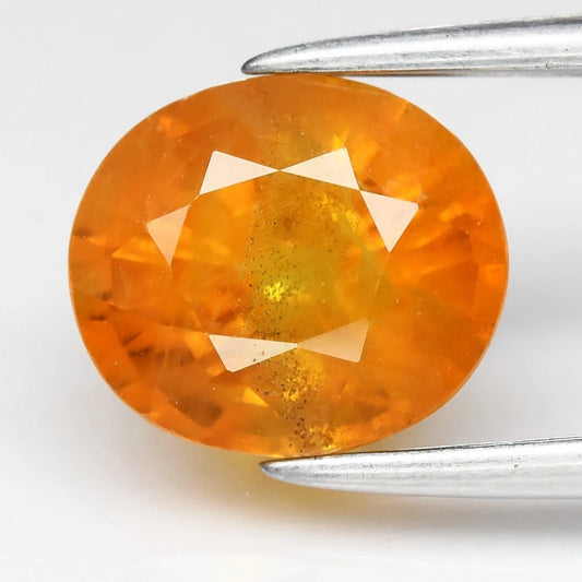 2.17ct ETW Orange Sapphire Gemstone – Oval Cut