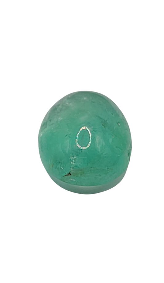 10.9ct ETW Natural Emerald Gemstone – Oval Cut Cabochon