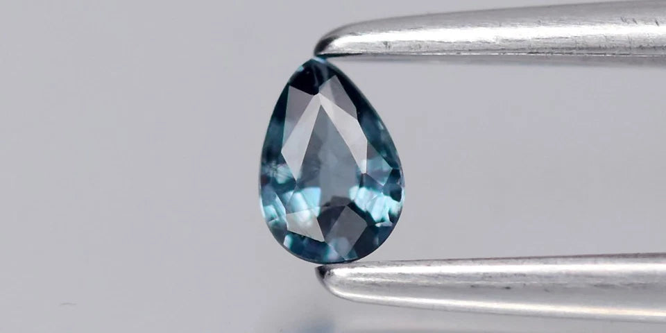 0.11ct ETW Earth-Mined Blue to Purple Color Change Garnet – Pear Cut, Unheated