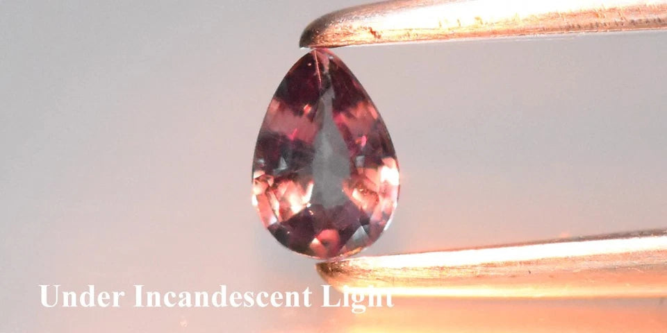 0.11ct ETW Earth-Mined Blue to Purple Color Change Garnet – Pear Cut, Unheated