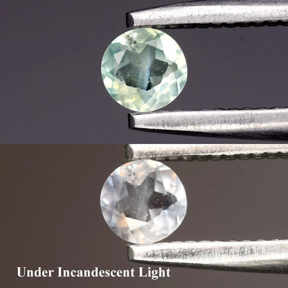 0.14ct ETW Green Alexandrite Gemstone – Round Cut - Russia