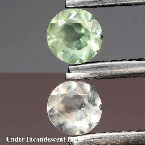 0.15ct ETW Earth-Mined Green Alexandrite – Round Cut, Unheated