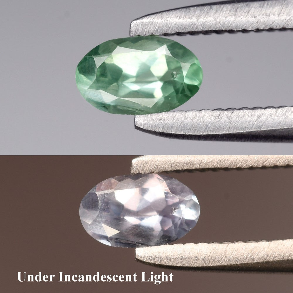 0.20ct ETW Green Alexandrite Gemstone – Oval Cut