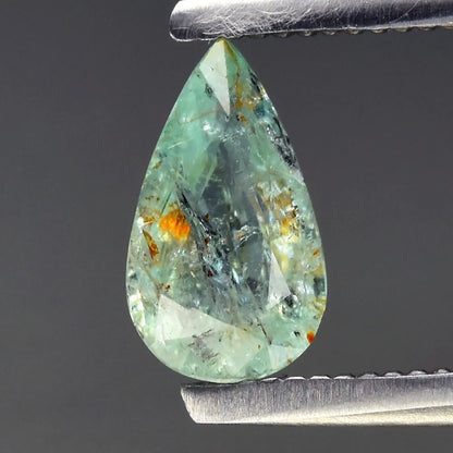 0.45ct ETW Bluish Green Paraiba Tourmaline Gemstone – Pear Cut