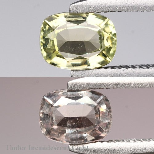 0.53ct Earth-Mined Color Change Diaspore – Cushion Cut, Unheated